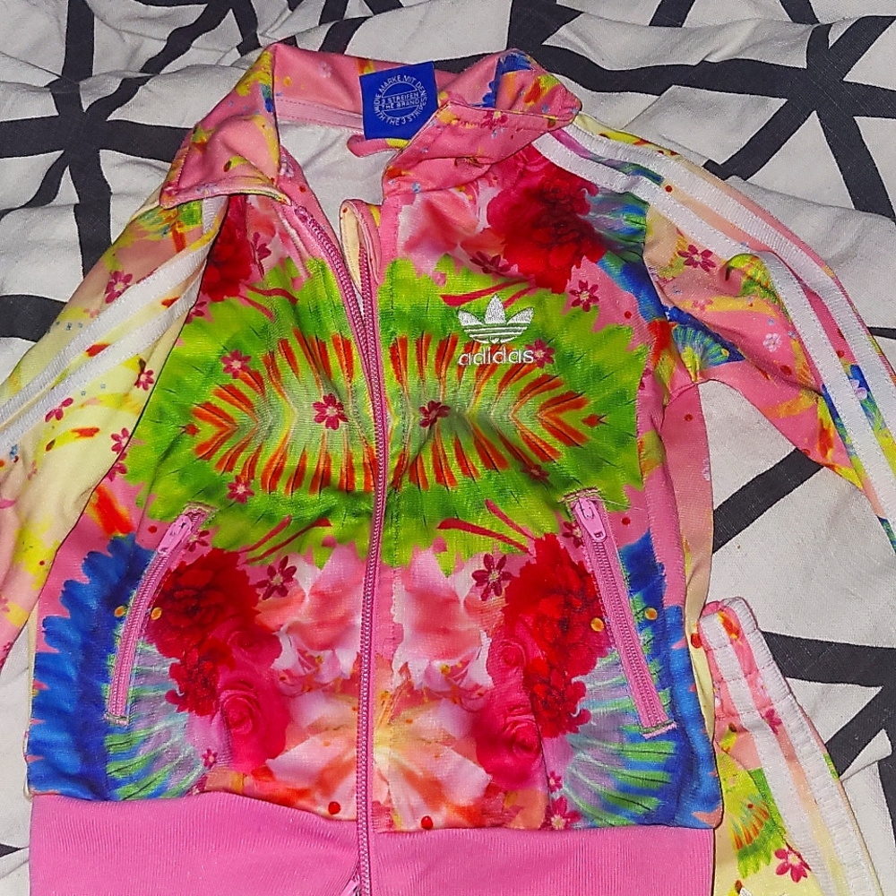 Adidas Tracksuit Pink Multicolored